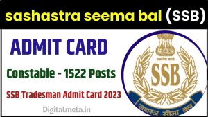 SSB CBT Admit Card